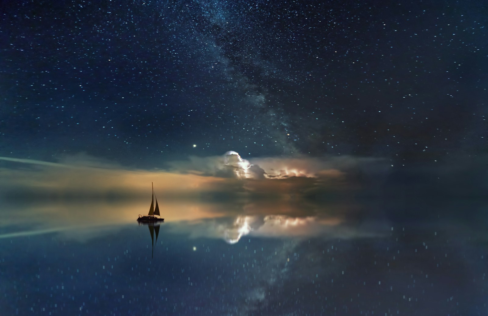 Star-filled night sky with the Milky Way